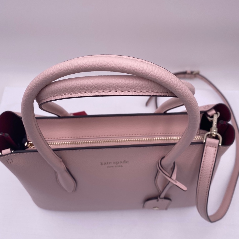 Kate Spade Medium Top ZIP Satchel Rose Smoke - Picture 4 of 12